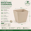 Macetero Nórdico Beige L 40 cm 40 x 40 x 40 4