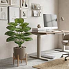 Planta Artificial Arbusto Decorativa Hojas Ralladas 80 Cm 3