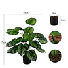 Planta Artificial Arbusto Decorativa Hojas Ralladas 80 Cm 10