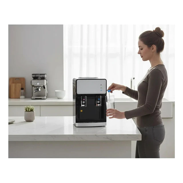 Dispensador De Agua Compresor Sobremesa Frio Caliente 2 Llav 4