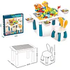 Mesa Didactica De Bloques Construcción c/silla 104 Pcs 6 en 1 Multicolor 8