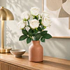 Ramo Rosas Rojas Artificiales 7 Unidades 44cm Terciopelo 17