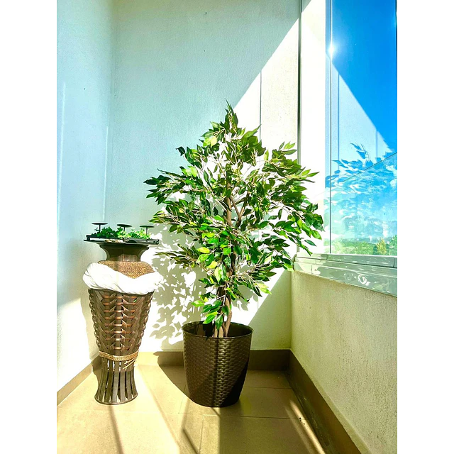 Planta Artificial Decorativa Arbol Grande Ficus 120cm 630hj 5