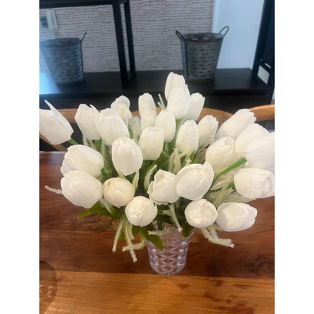 Ramo Tulipanes Artificiales 12 Uds Decoracion Hogar Tulipan 32