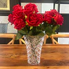 Ramo Rosas Rojas Artificiales 7 Unidades 44cm Terciopelo 8