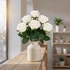 Ramo Rosas Rojas Artificiales 7 Unidades 44cm Terciopelo 12