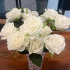 Ramo Rosas Rojas Artificiales 7 Unidades 44cm Terciopelo 20
