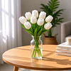 Ramos De 9 Tulipanes Flores Artificiales Decoración Hogar 21