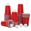 Vaso Plastico Rojo Desechable Fiesta 470 ml x 100 uds 3