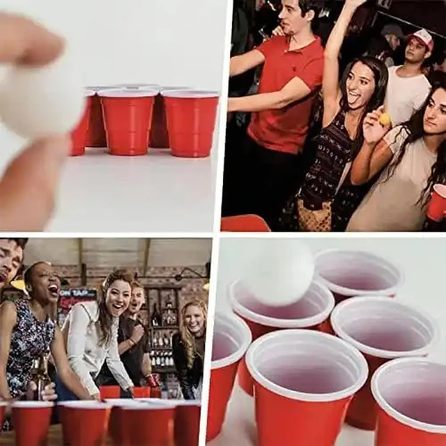 Vaso Plastico Rojo Desechable Fiesta 470 ml x 100 uds 8