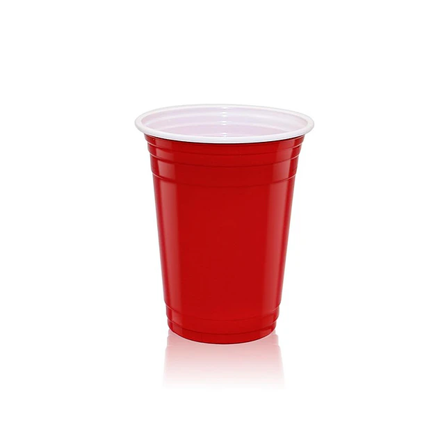 Vaso Plastico Rojo Desechable Fiesta 470 ml x 100 uds 9