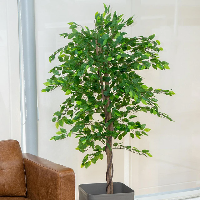 Planta Artificial Decorativa Arbol Grande Ficus 160cm 1008h 9