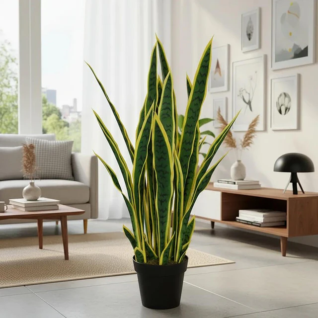 Decoracion Interior Planta Artificial Lengua de Suegra Sansevieria 6