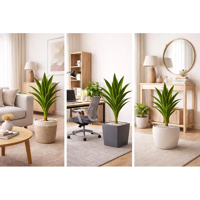 Drácaena Artificial Grande 120 cm Planta Decorativa Interior 4