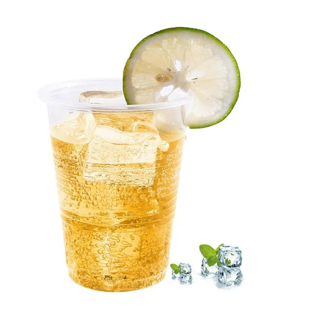 50 Uds Vaso Plástico Transparente Desechable S/tapa 300 Cc 6