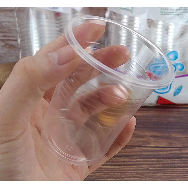 50 Uds Vaso Plástico Transparente Desechable S/tapa 300 Cc 7
