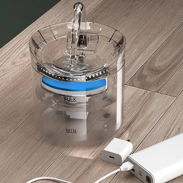 Bebedero Electrico Mascotas 1.8L Filtro Triple Gatos Perros 6