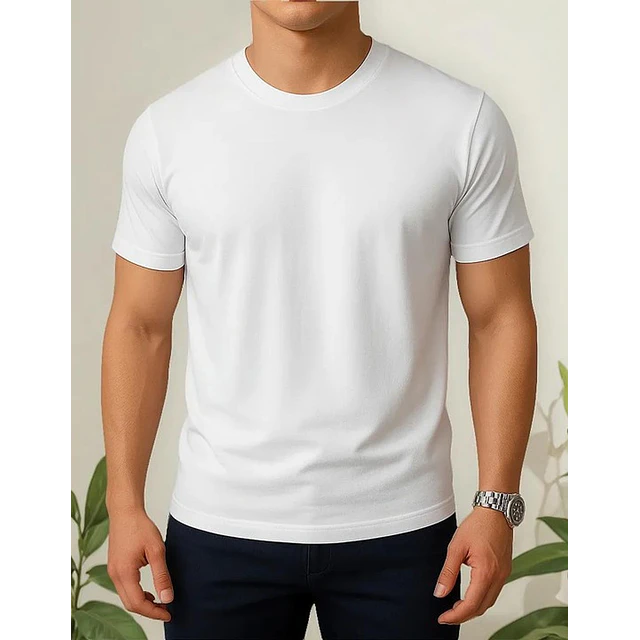 Polera Premium Algodón 100% Manga Corta Basico Estampar 20