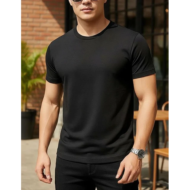Polera Premium Algodón 100% Manga Corta Basico Estampar 36