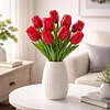 Ramos De 9 Tulipanes Flores Artificiales Decoración Hogar 1