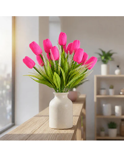 Ramo Tulipanes Artificiales 12 Uds Decoracion Hogar Tulipan