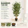 Planta Artificial Decorativa Arbol Grande Bamboo 120cm 730hj 3