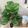 Planta Artificial Arbusto Decorativa Hojas Ralladas 80 Cm 5