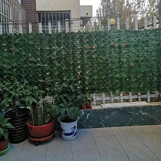 Malla de Hojas Cerca Tupidas Enredadera Decoración 3x1 m 10