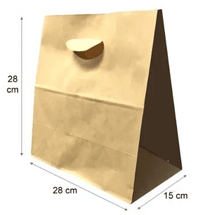 Saco papel kraft DELIVERY  29x28x15 cm