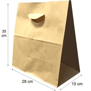 Saco papel kraft DELIVERY 35X28X15 cm  