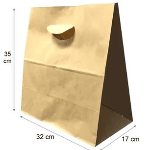 Saco papel kraft DELIVERY 35X32X17 cm  