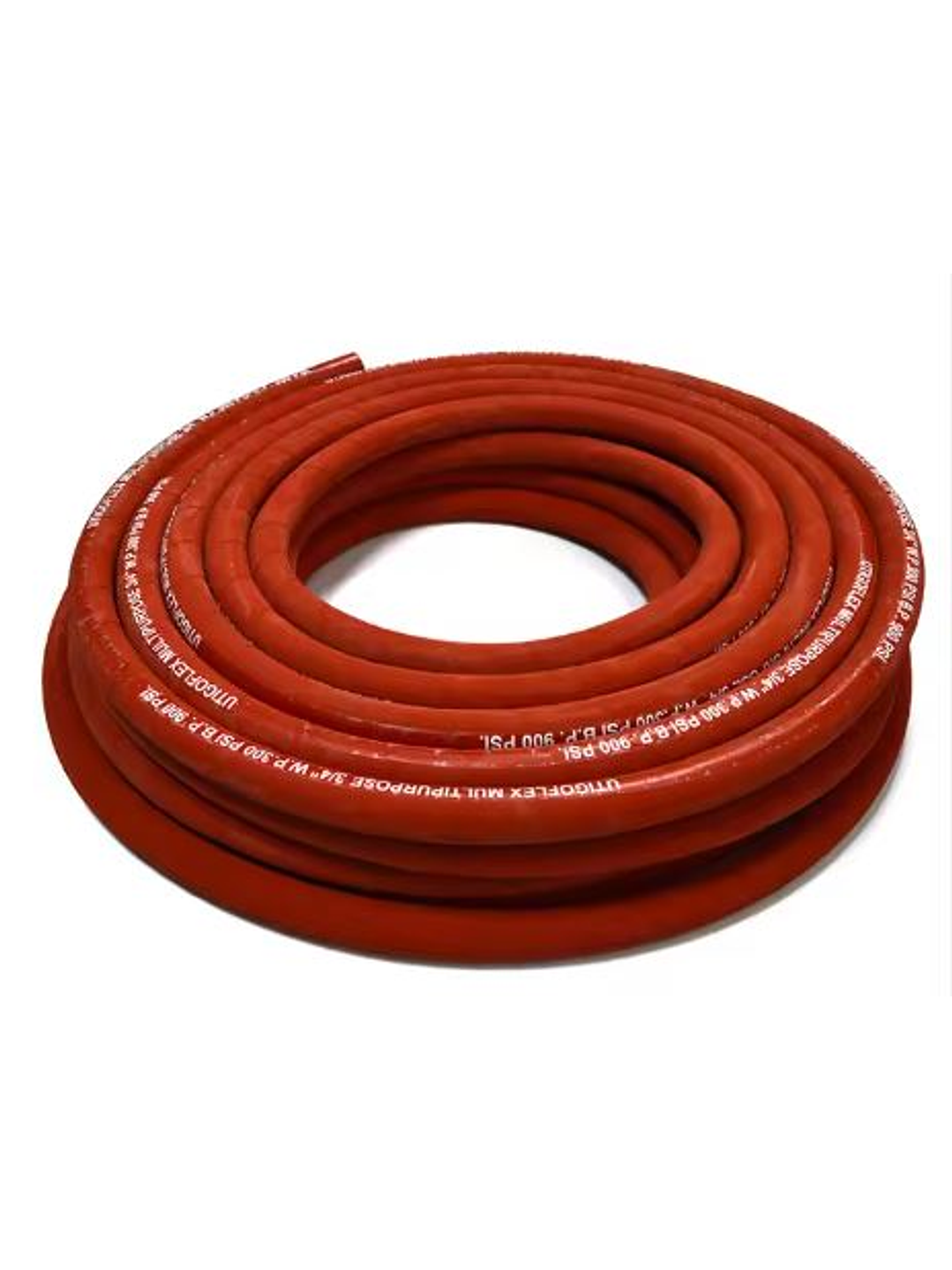 Manguera multiproposito de goma color rojo, negro uso aire, agua. 1