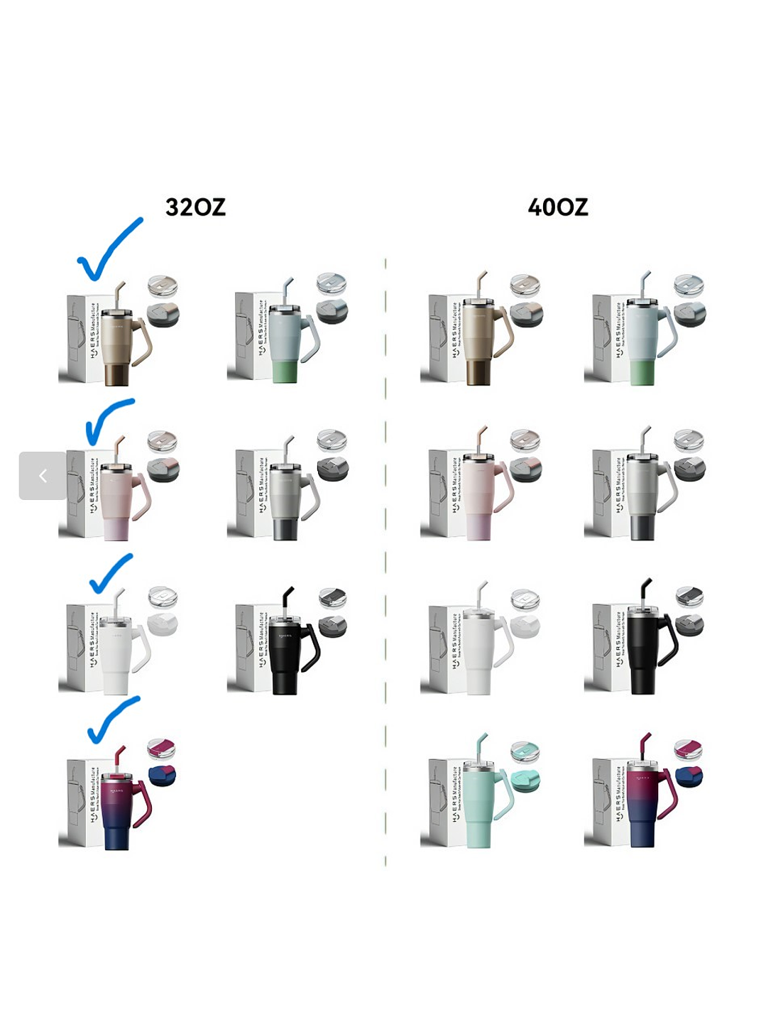 Vaso térmico 40 oz, multicolor 2