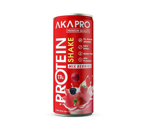 Proteína AkaPro Mix Berries | Display 12 Unidades 330 cc