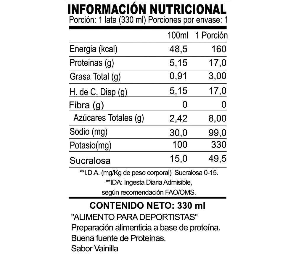 Proteína AkaPro Vainilla | Display 12 Unidades 330 cc 2
