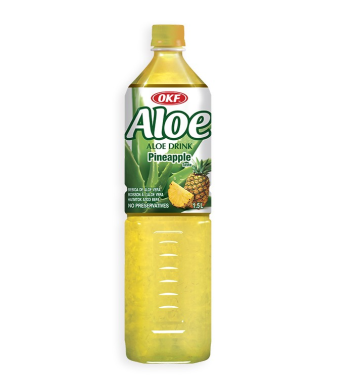 12 botellas de Aloe vera drink Piña 1500ml OKF 1