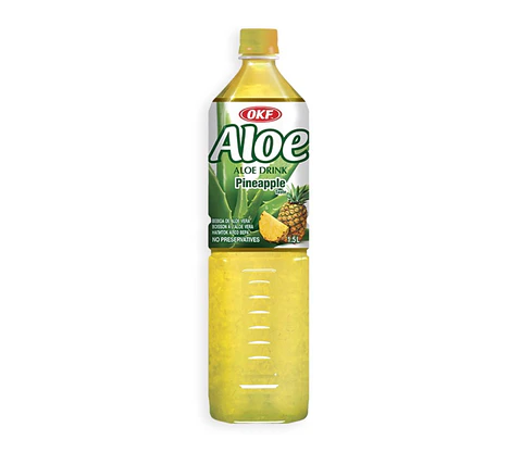 12 botellas de Aloe vera drink Piña 1500ml OKF