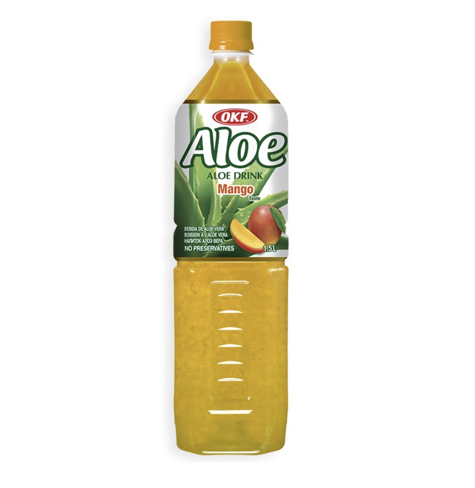 12 botellas de Aloe vera drink Mango 1500ml OKF 1