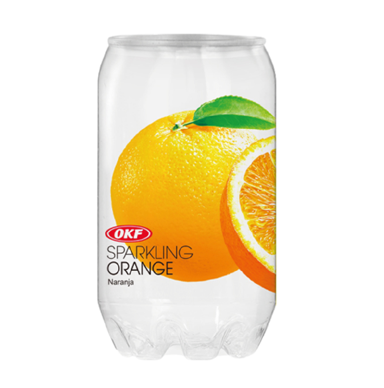 24 latas de water sparkling naranja 350ml 1