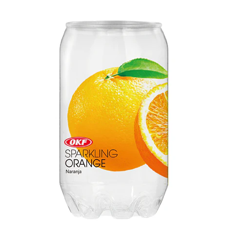 24 latas de water sparkling naranja 350ml