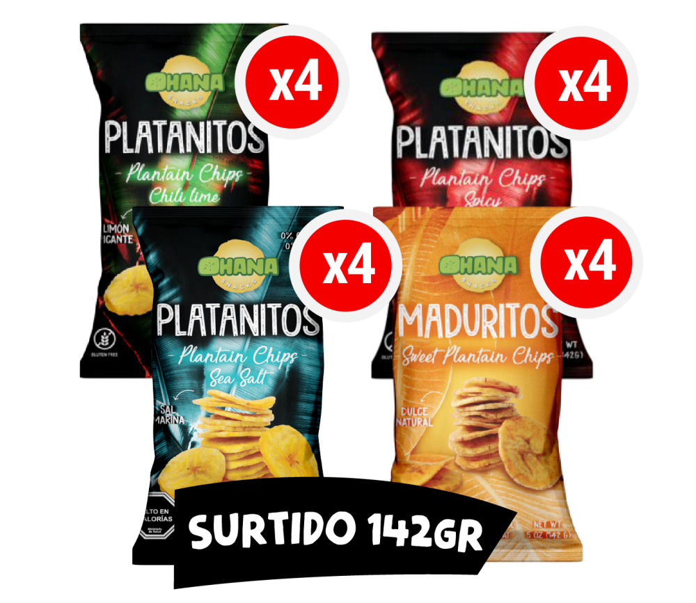 CAJA SURTIDA DE PLATANITO OHANA DE 135GR 1