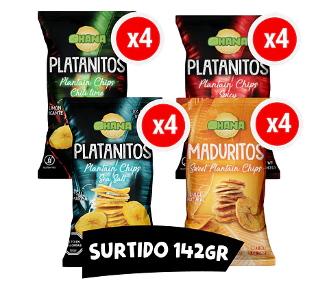 CAJA SURTIDA DE PLATANITO OHANA DE 135GR