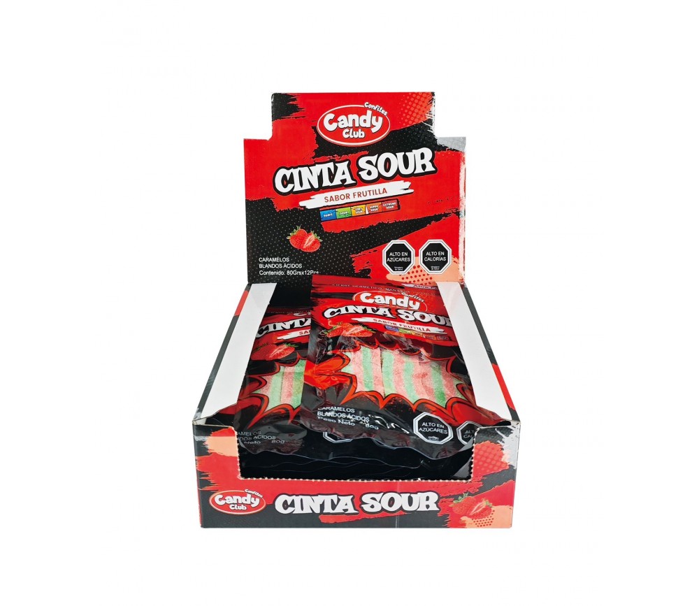 Cinta frutilla sour display 12 unidades 1