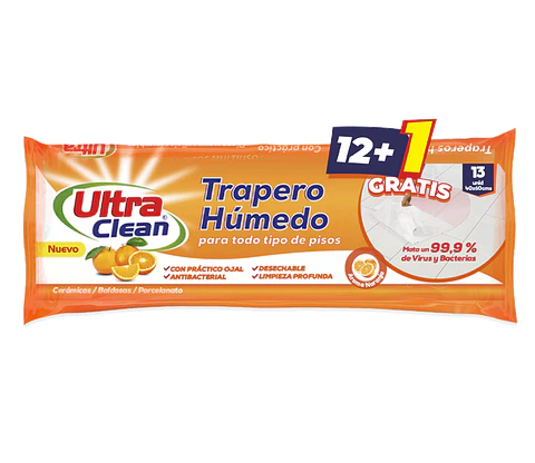 12 paquetes de Trapero Húmedo Aroma Naranja