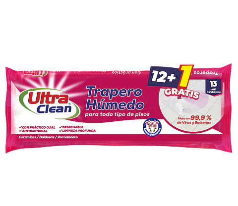 12 paquetes de Trapero Húmedo Aroma Primavera