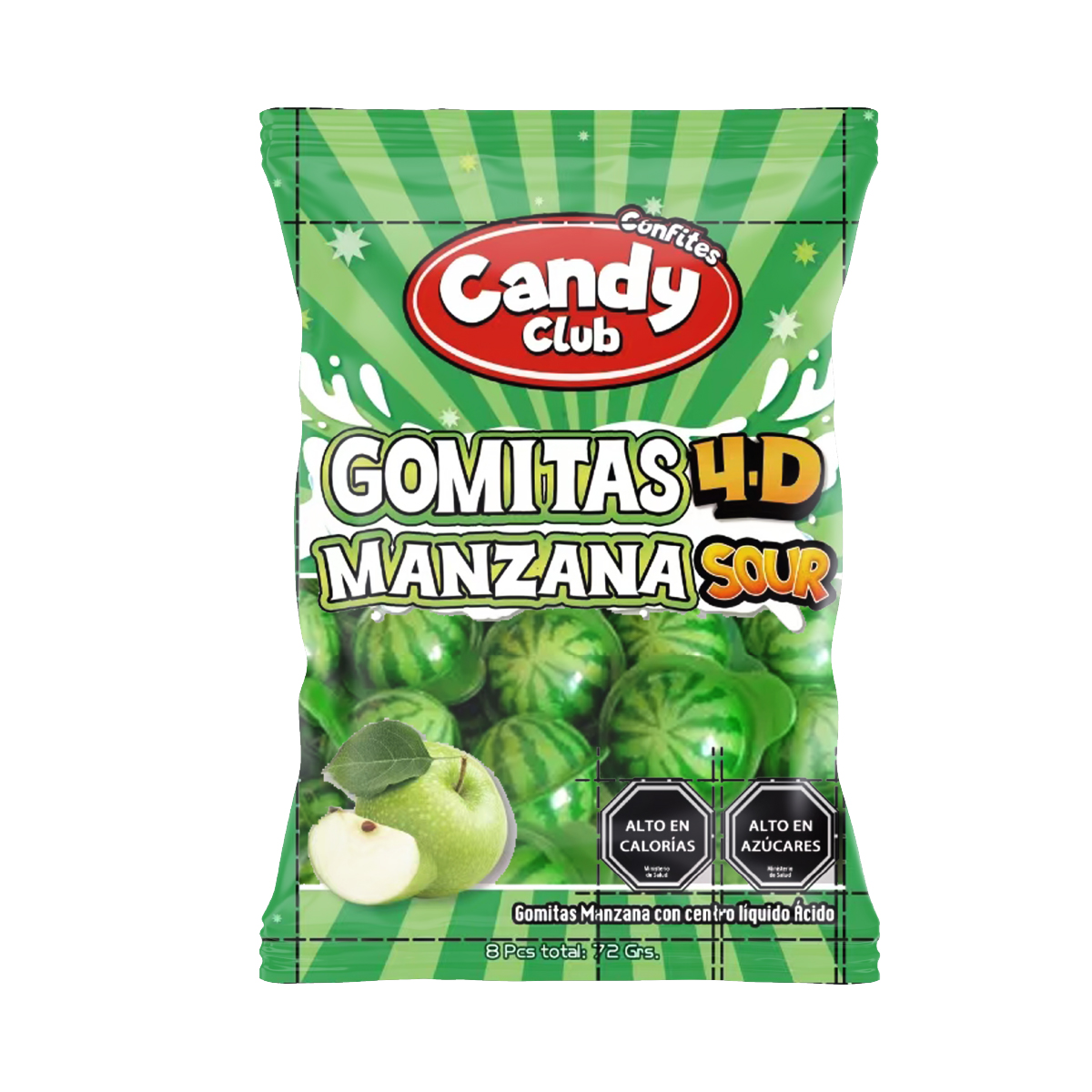 Gomitas 4D Sabor Manzana Sour 1