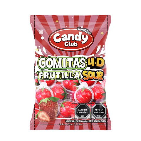 Gomitas 4D Sabor Frutilla Sour