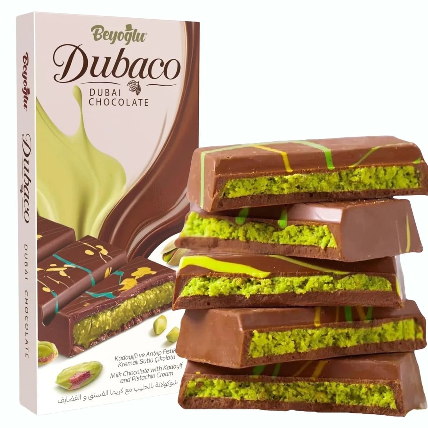 Chocolate Dubai Premium 95 g | Unidad y Display 2