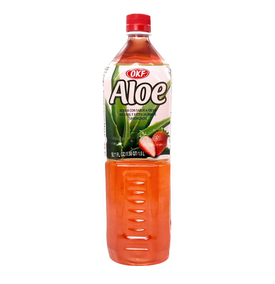 12 botellas de Aloe vera drink frutilla 1500ml 1