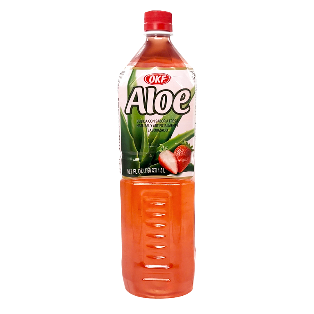 12 botellas de Aloe vera drink frutilla 1500ml 1